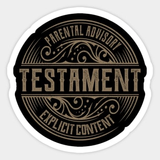 Testament Vintage Ornament Sticker